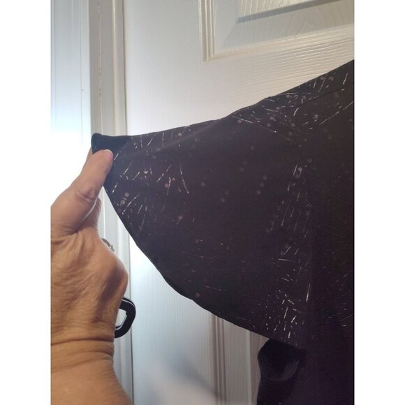 Vtg R&M Richards Woman Top Plus Size 14W Black Sequin Rhinestone Cocktail Blouse - Picture 5 of 10